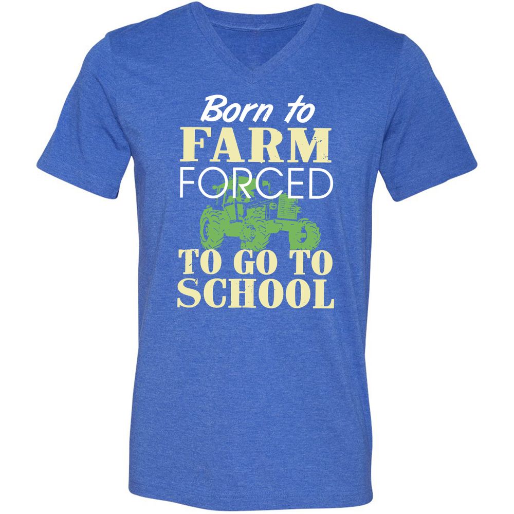 Unisex V-Neck T-Shirt - Z6YABT49 - Heather True Royal - 14