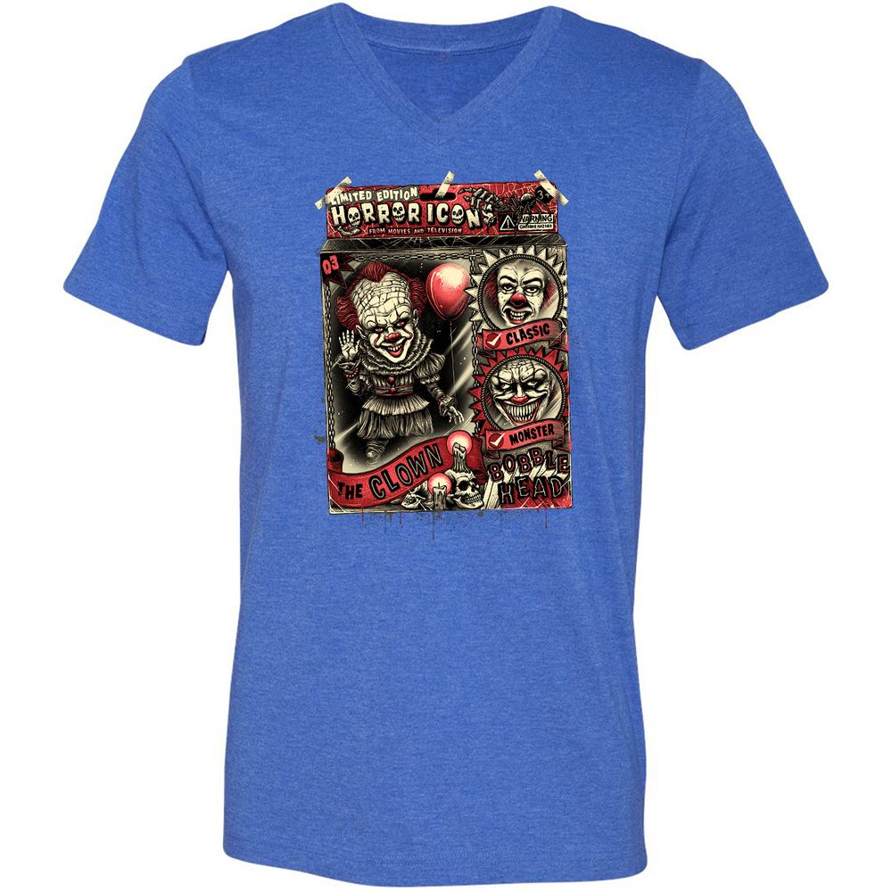 Unisex V-Neck T-Shirt - HRU19LE3 - Heather True Royal - 14