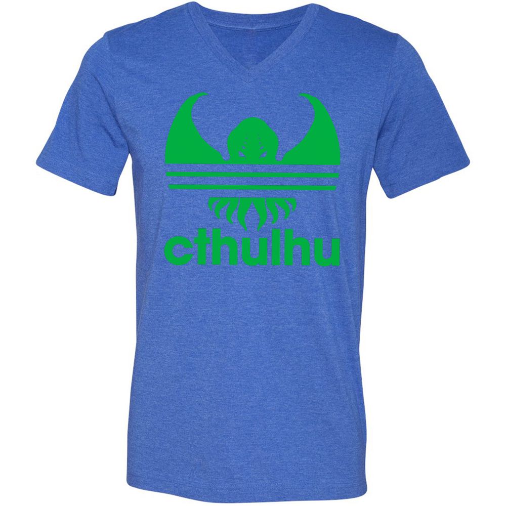 Unisex V-Neck T-Shirt - M79YEUF1 - Heather True Royal - 14