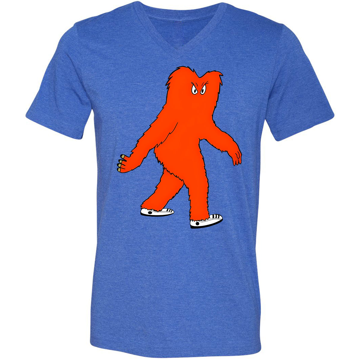 Unisex V-Neck T-Shirt - WXH8PKG7 - Heather True Royal - 14
