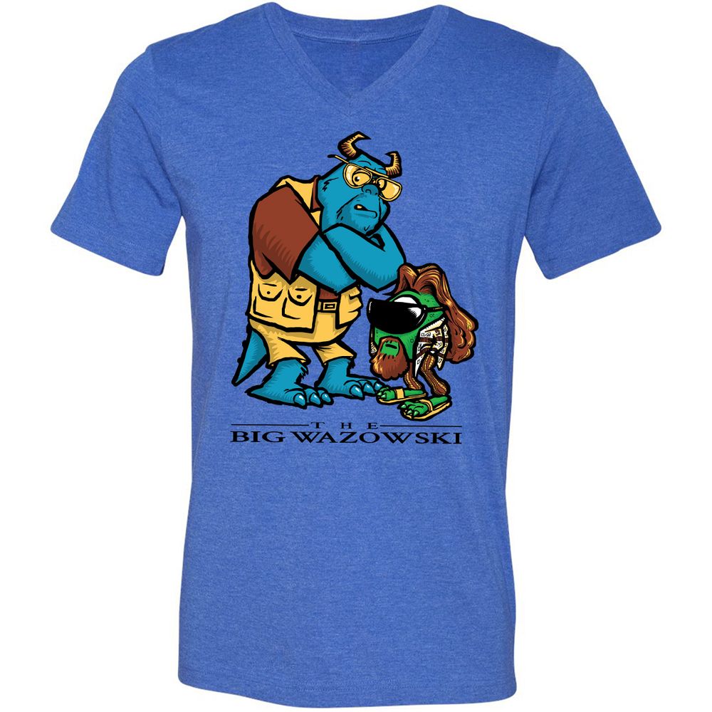 Unisex V-Neck T-Shirt - MWK2U7AQ - Heather True Royal - 14