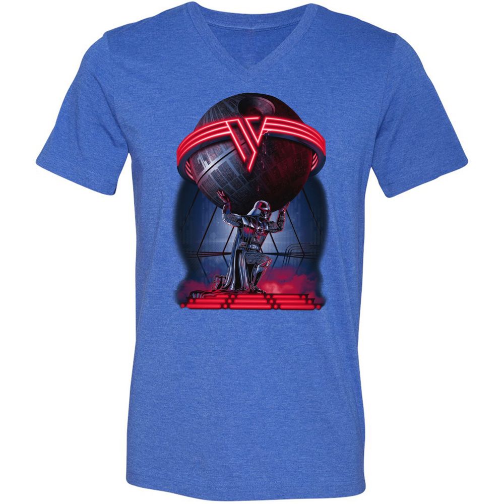 Unisex V-Neck T-Shirt - L9DXP5VE - Heather True Royal - 14