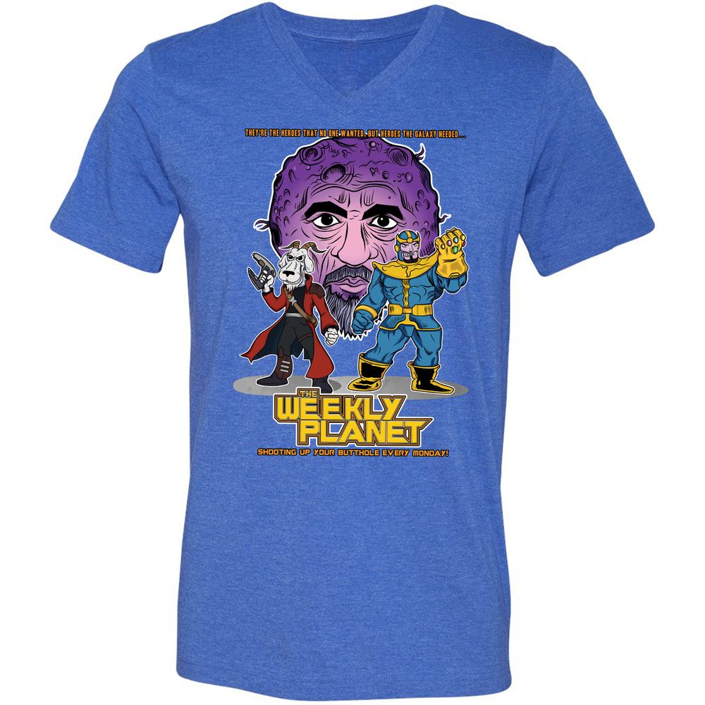 Unisex V-Neck T-Shirt - EJ983W2B - Heather True Royal - 14