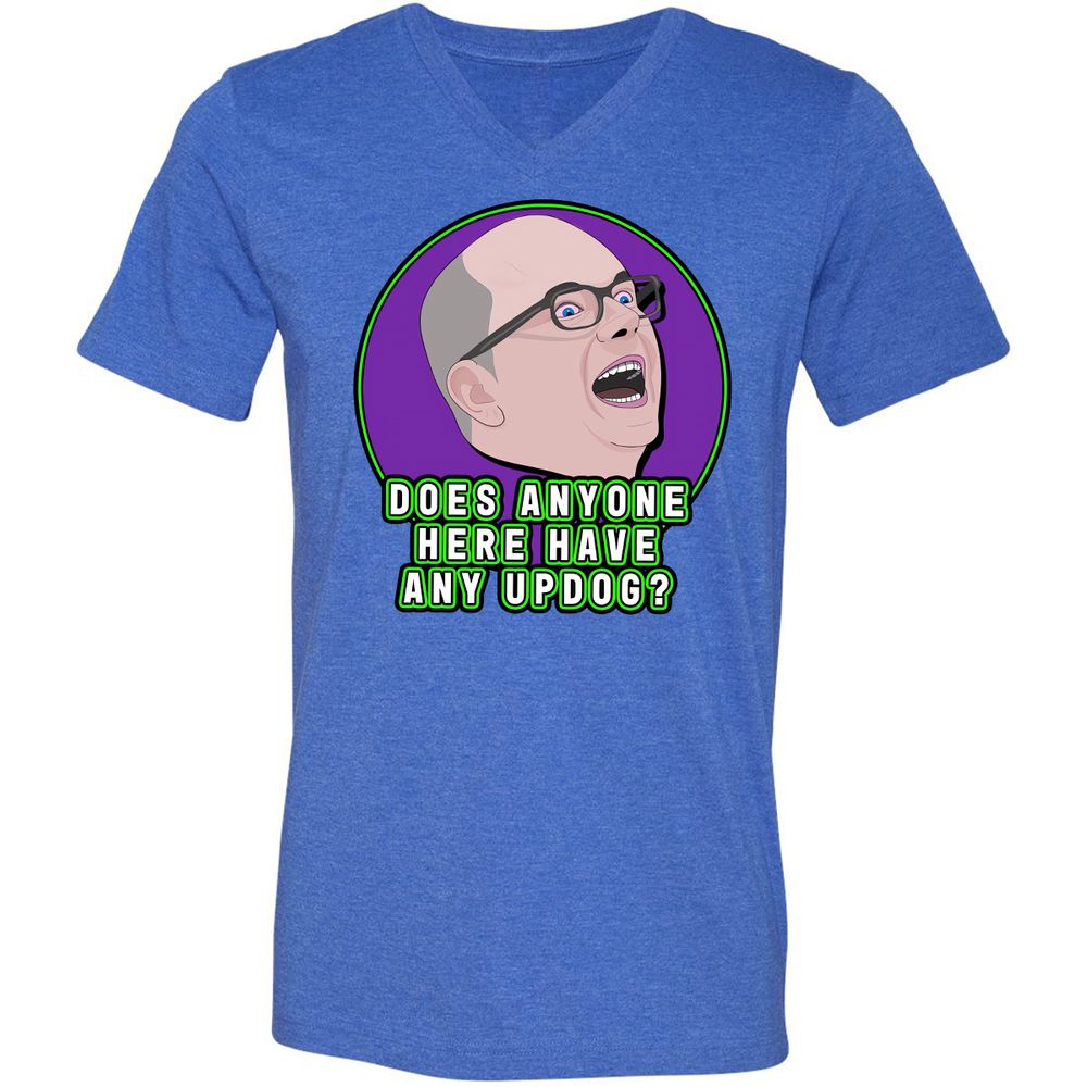 Unisex V-Neck T-Shirt - AHR15F8X - Heather True Royal - 14