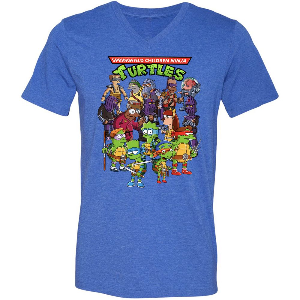 Unisex V-Neck T-Shirt - S466M8R5 - Heather True Royal - 14