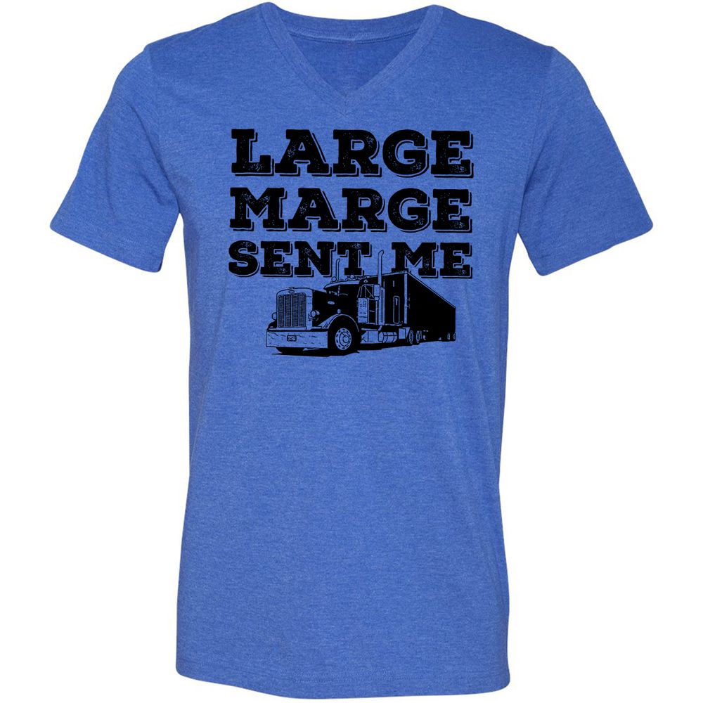 Unisex V-Neck T-Shirt - LQQ4X5Z6 - Heather True Royal - 14
