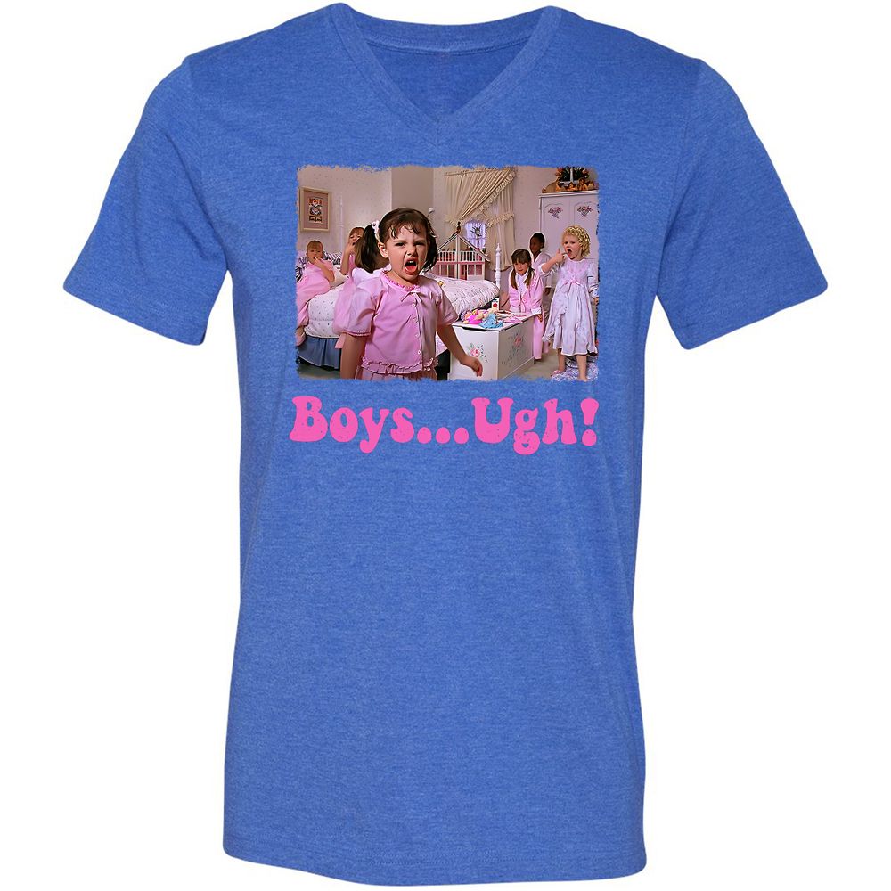 Unisex V-Neck T-Shirt - 7X4W4YJ3 - Heather True Royal - 14