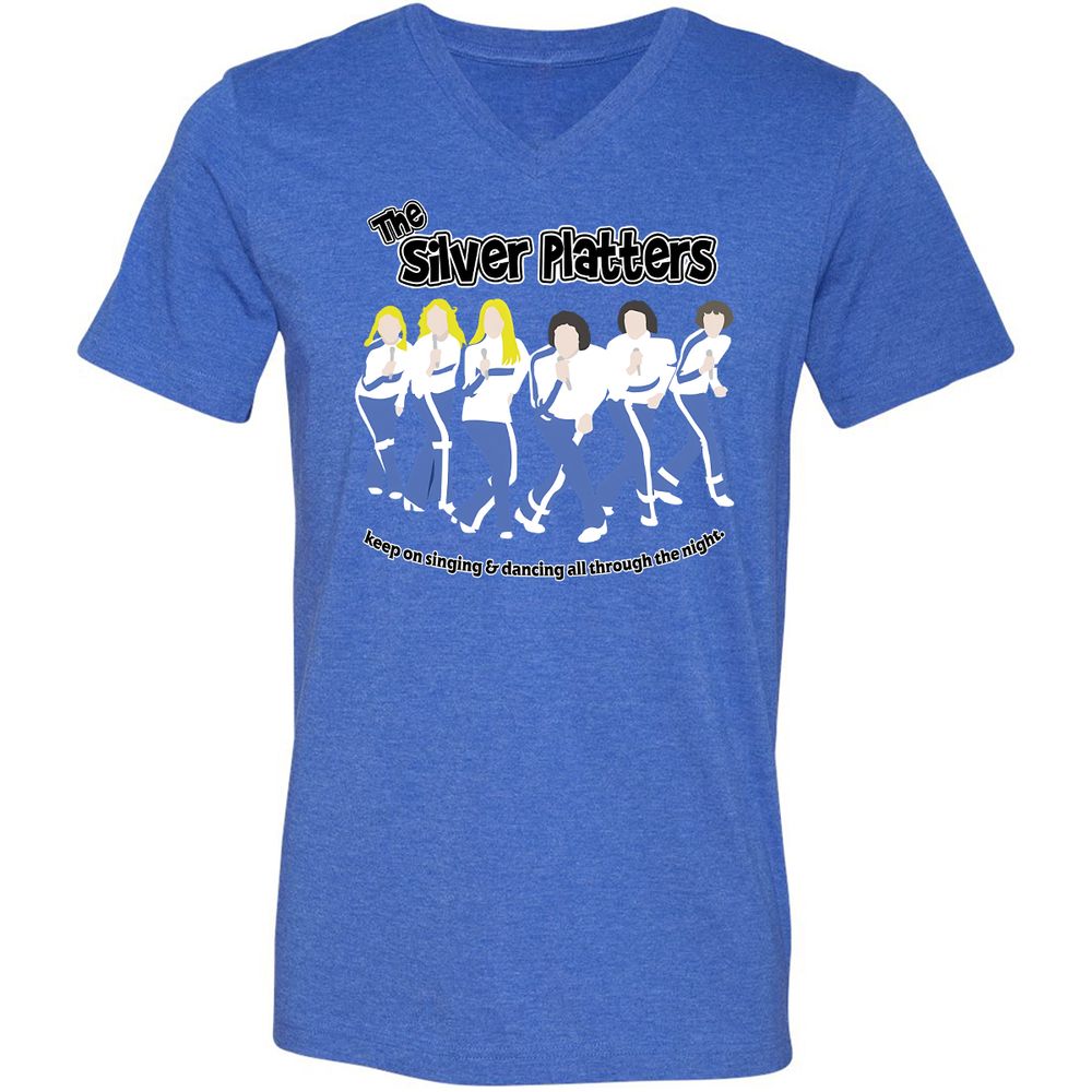 Unisex V-Neck T-Shirt - 7H1R996X - Heather True Royal - 14
