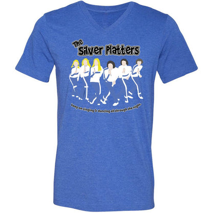Unisex V-Neck T-Shirt - 7H1R996X - Heather True Royal - 14