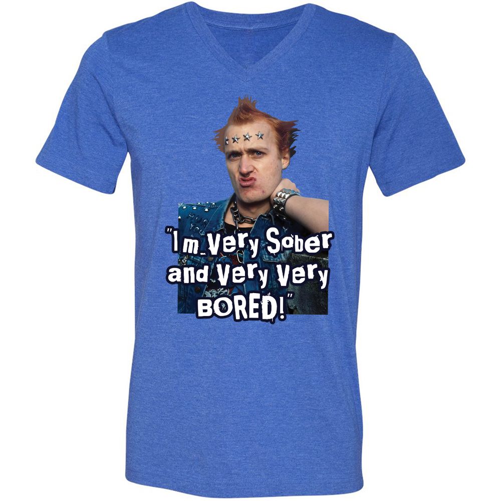 Unisex V-Neck T-Shirt - Y5BDQCVC - Heather True Royal - 14