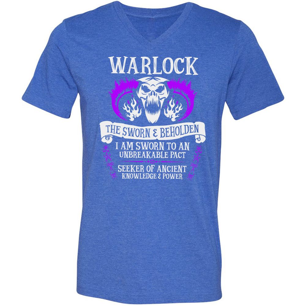 Unisex V-Neck T-Shirt - SXWRUK5D - Heather True Royal - 14