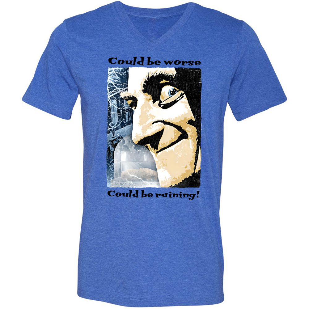 Unisex V-Neck T-Shirt - 1XJ32HF3 - Heather True Royal - 14