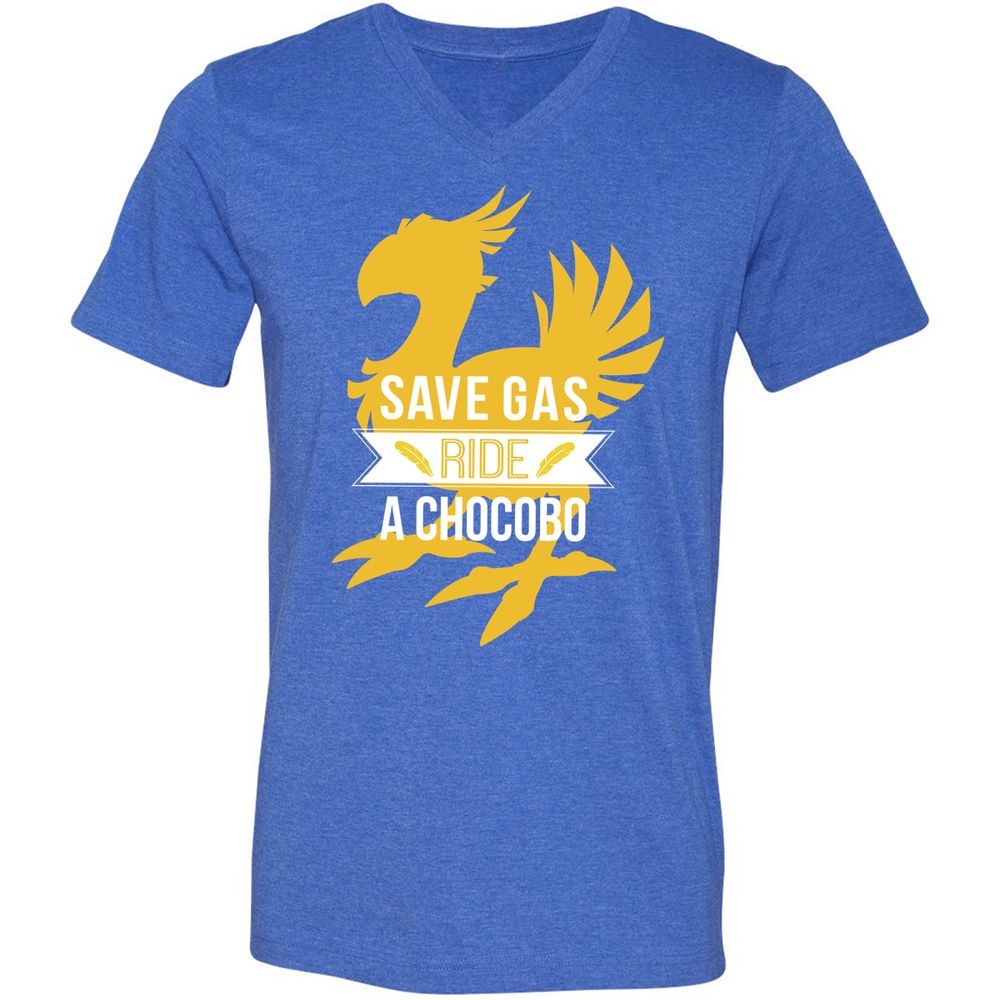 Unisex V-Neck T-Shirt - 7GPKDMGA - Heather True Royal - 14