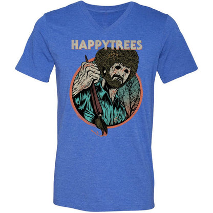 Unisex V-Neck T-Shirt - 8T4WKMW5 - Heather True Royal - 14
