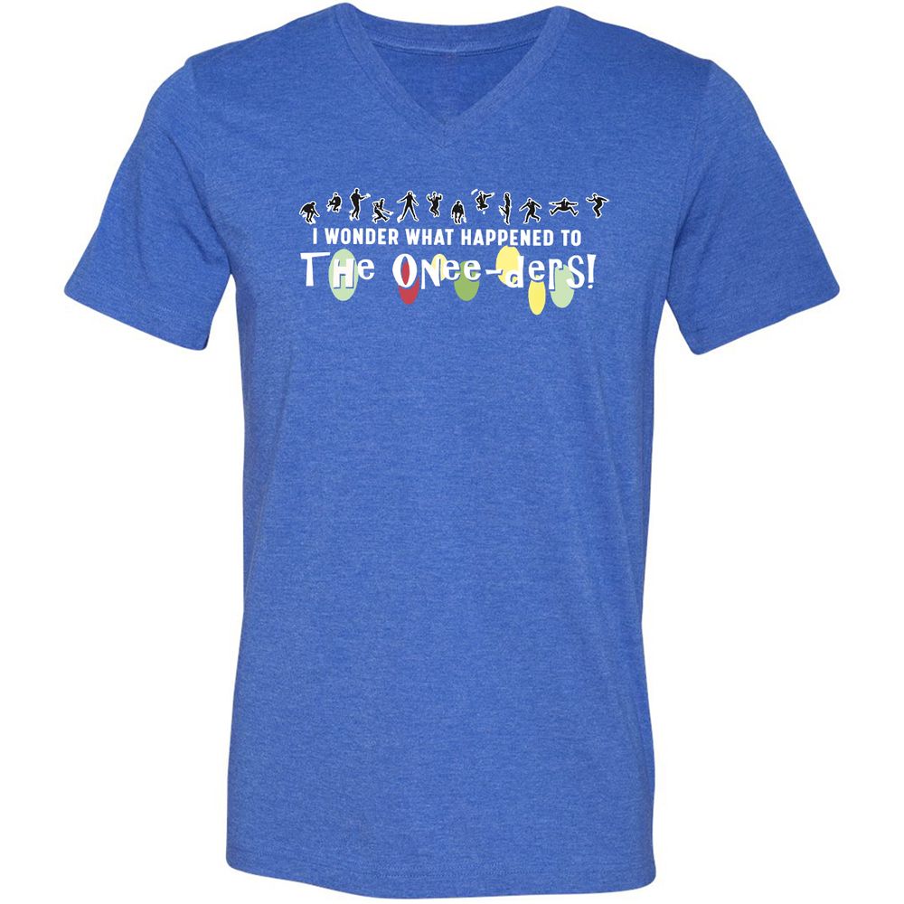 Unisex V-Neck T-Shirt - 7DXAUWNS - Heather True Royal - 14