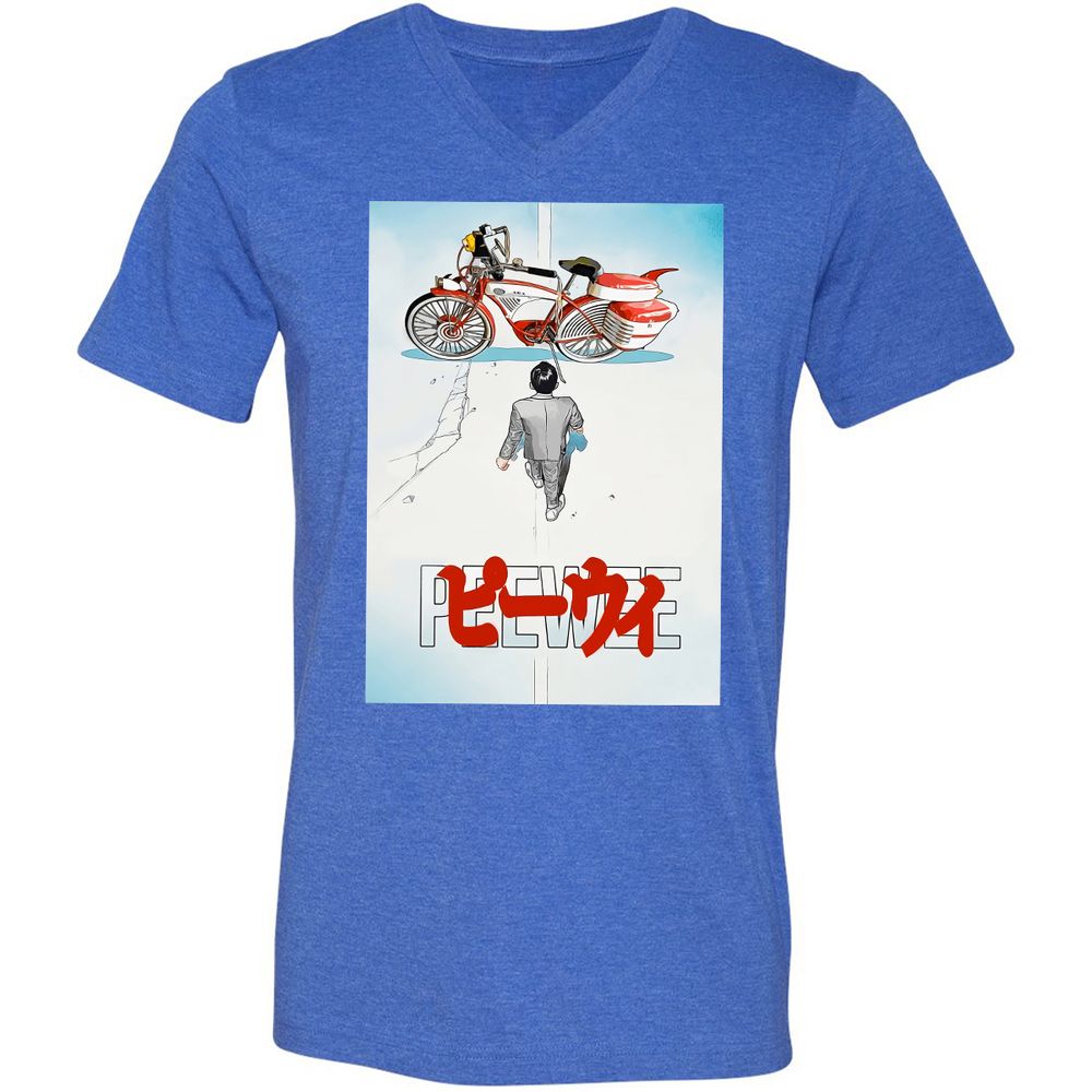 Unisex V-Neck T-Shirt - TMHYBTJ2 - Heather True Royal - 14