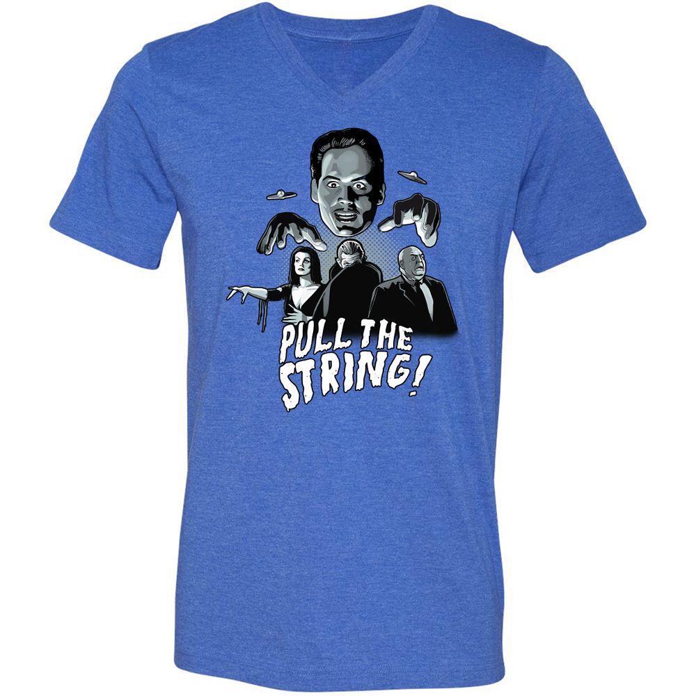 Unisex V-Neck T-Shirt - EHDHV3SY - Heather True Royal - 14