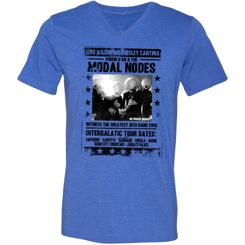 Unisex V-Neck T-Shirt - MAJNNTJN - Heather True Royal - 14