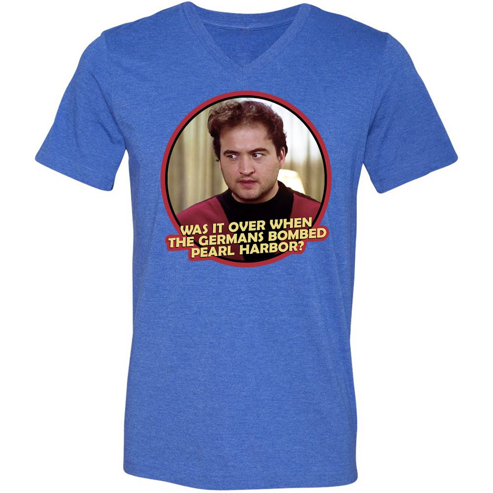 Unisex V-Neck T-Shirt - ZCMRY1ND - Heather True Royal - 14