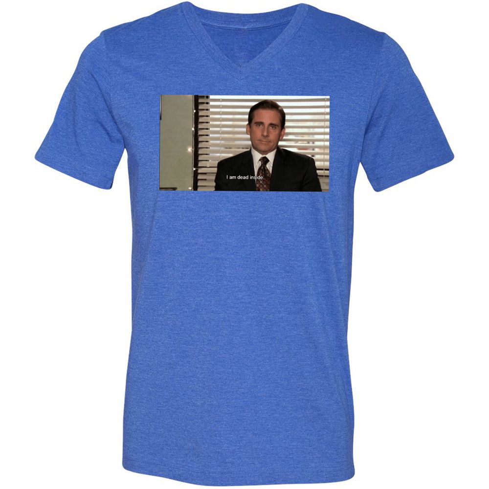 Unisex V-Neck T-Shirt - LGGE21SV - Heather True Royal - 14