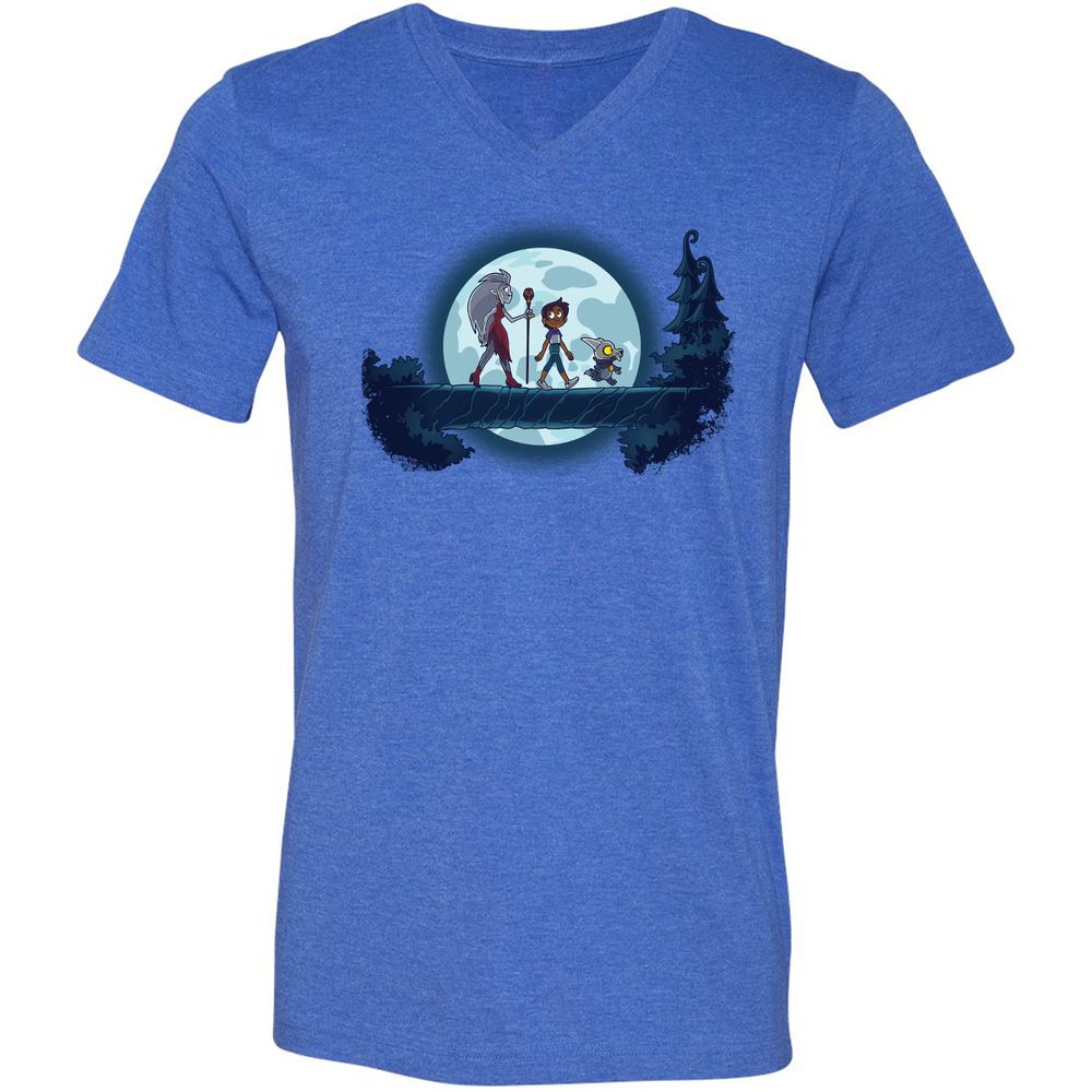 Unisex V-Neck T-Shirt - 18J8VYS6 - Heather True Royal - 14