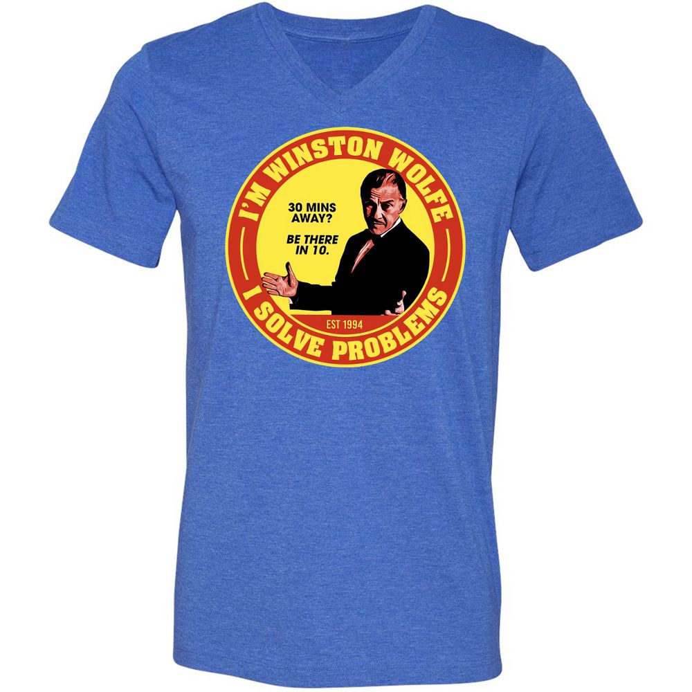 Unisex V-Neck T-Shirt - S2TWLL64 - Heather True Royal - 14