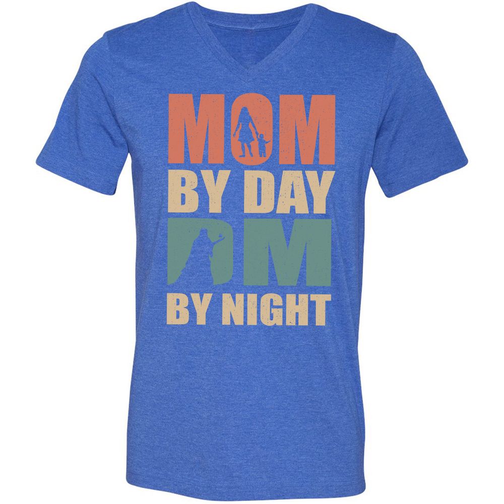 Unisex V-Neck T-Shirt - SF6TU69V - Heather True Royal - 14