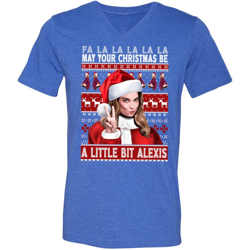 Unisex V-Neck T-Shirt - 56632TU2 - Heather True Royal - 14