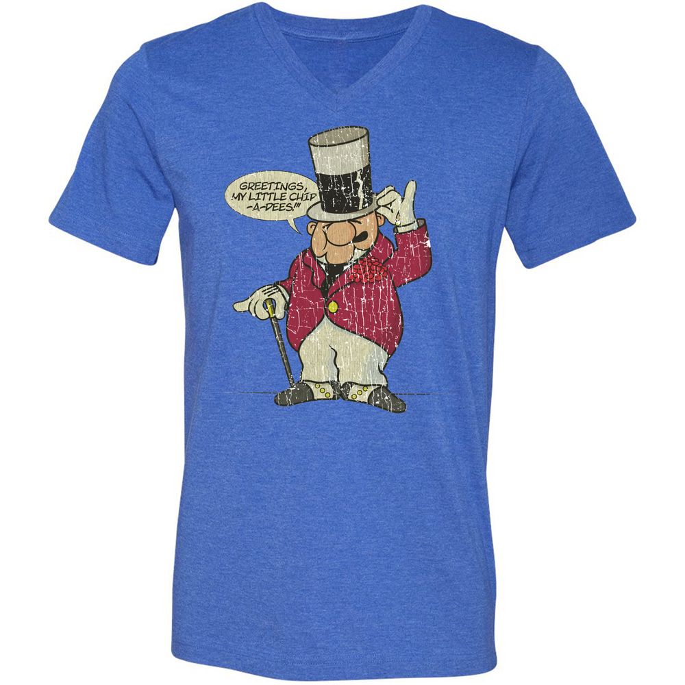 Unisex V-Neck T-Shirt - YZZ1PWQL - Heather True Royal - 14