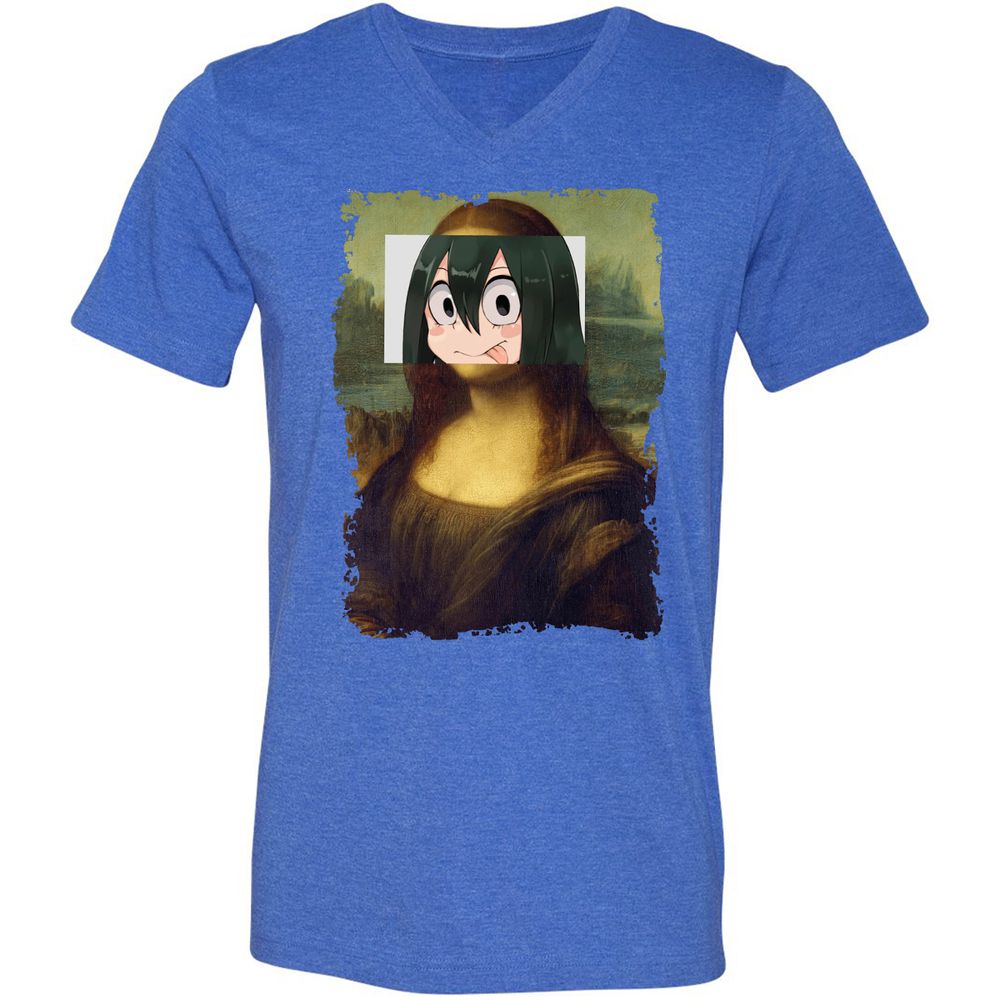 Unisex V-Neck T-Shirt - 98CW6DN1 - Heather True Royal - 14