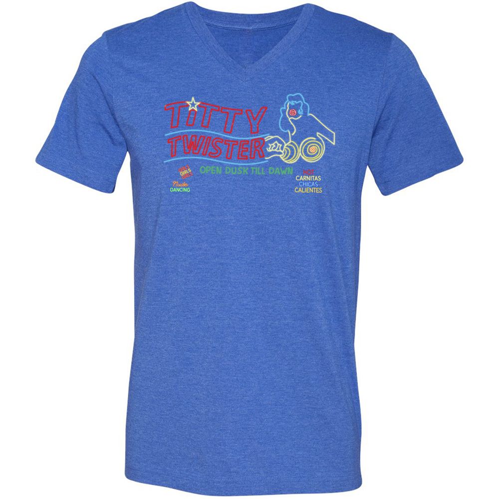 Unisex V-Neck T-Shirt - C4A3BBA9 - Heather True Royal - 14