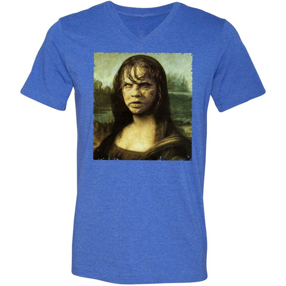Unisex V-Neck T-Shirt - 17YJH276 - Heather True Royal - 14