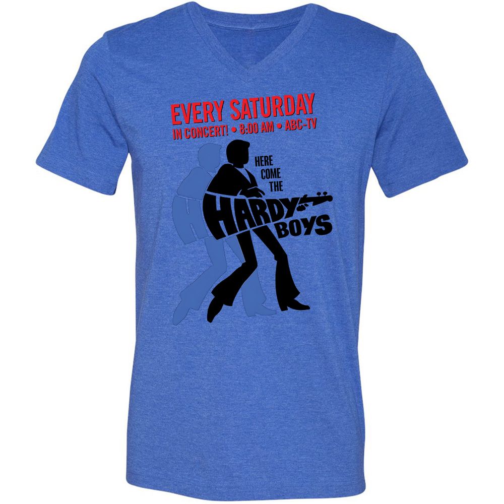 Unisex V-Neck T-Shirt - N1D6HXYE - Heather True Royal - 14