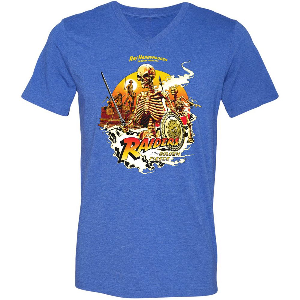 Unisex V-Neck T-Shirt - W55S8R8G - Heather True Royal - 14
