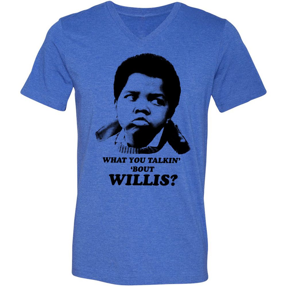 Unisex V-Neck T-Shirt - HBZPM3XF - Heather True Royal - 14