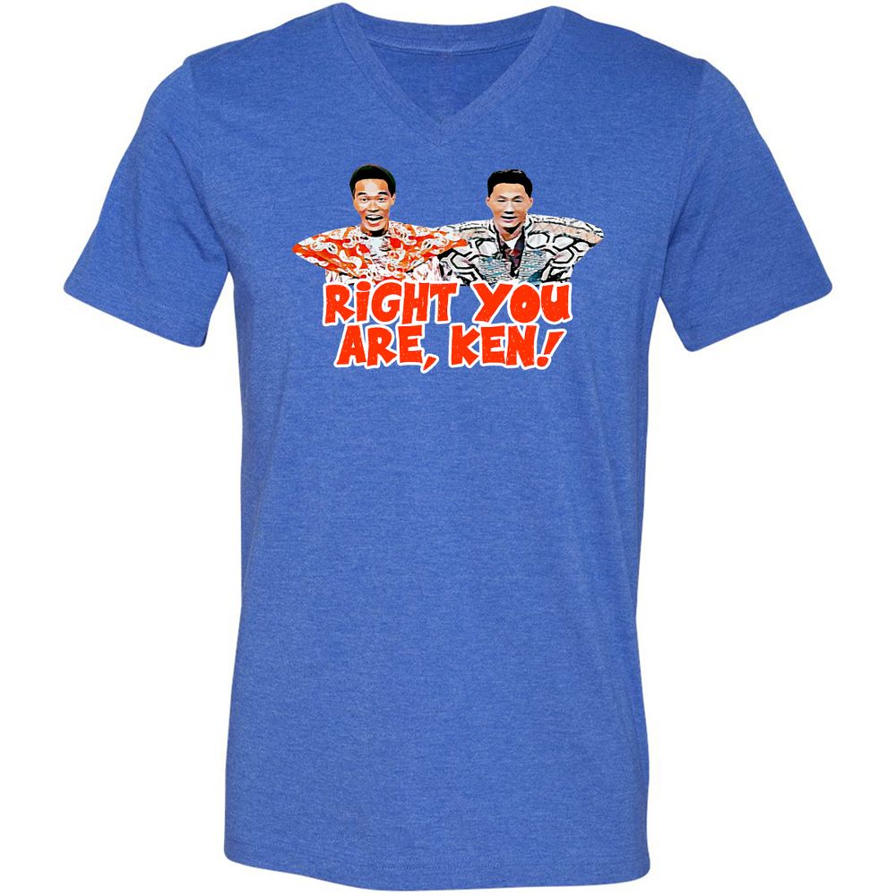 Unisex V-Neck T-Shirt - BMT948TH - Heather True Royal - 14