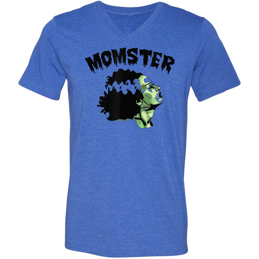 Unisex V-Neck T-Shirt - 57R63TY7 - Heather True Royal - 14