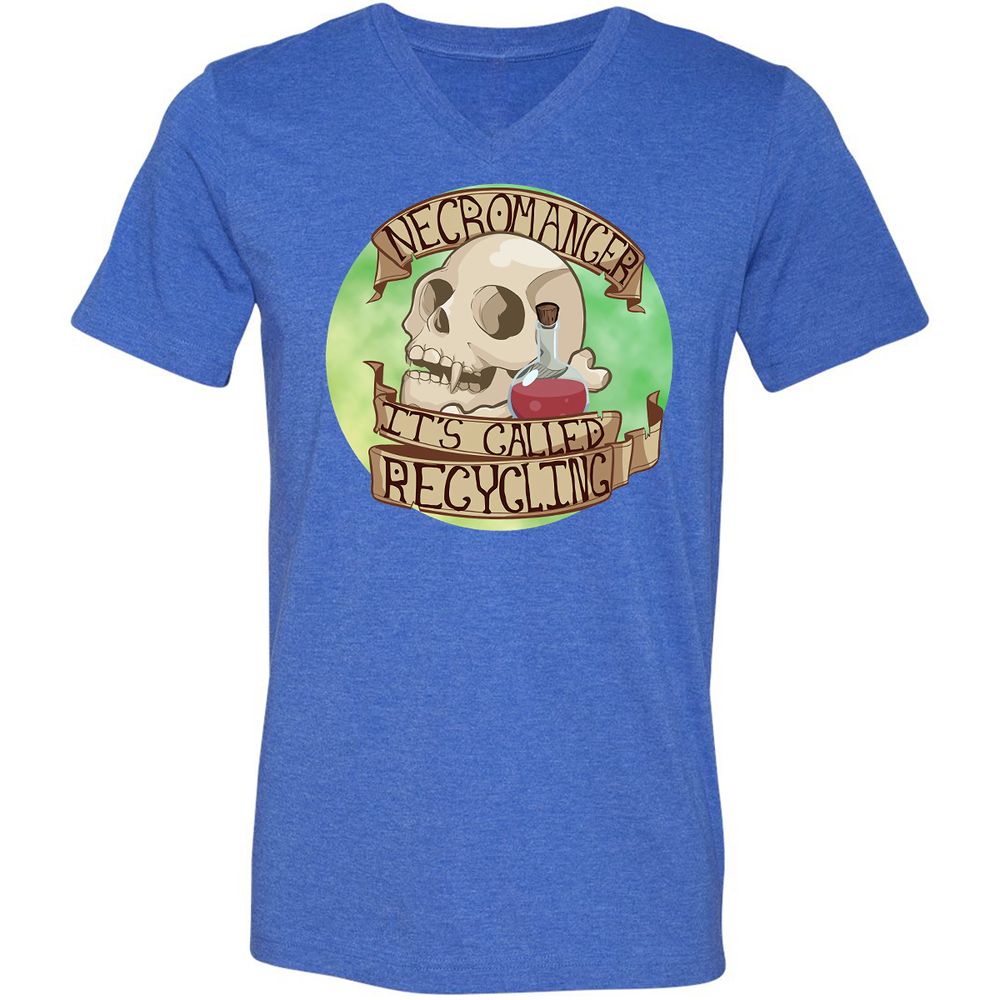 Unisex V-Neck T-Shirt - LTHSXDYK - Heather True Royal - 14