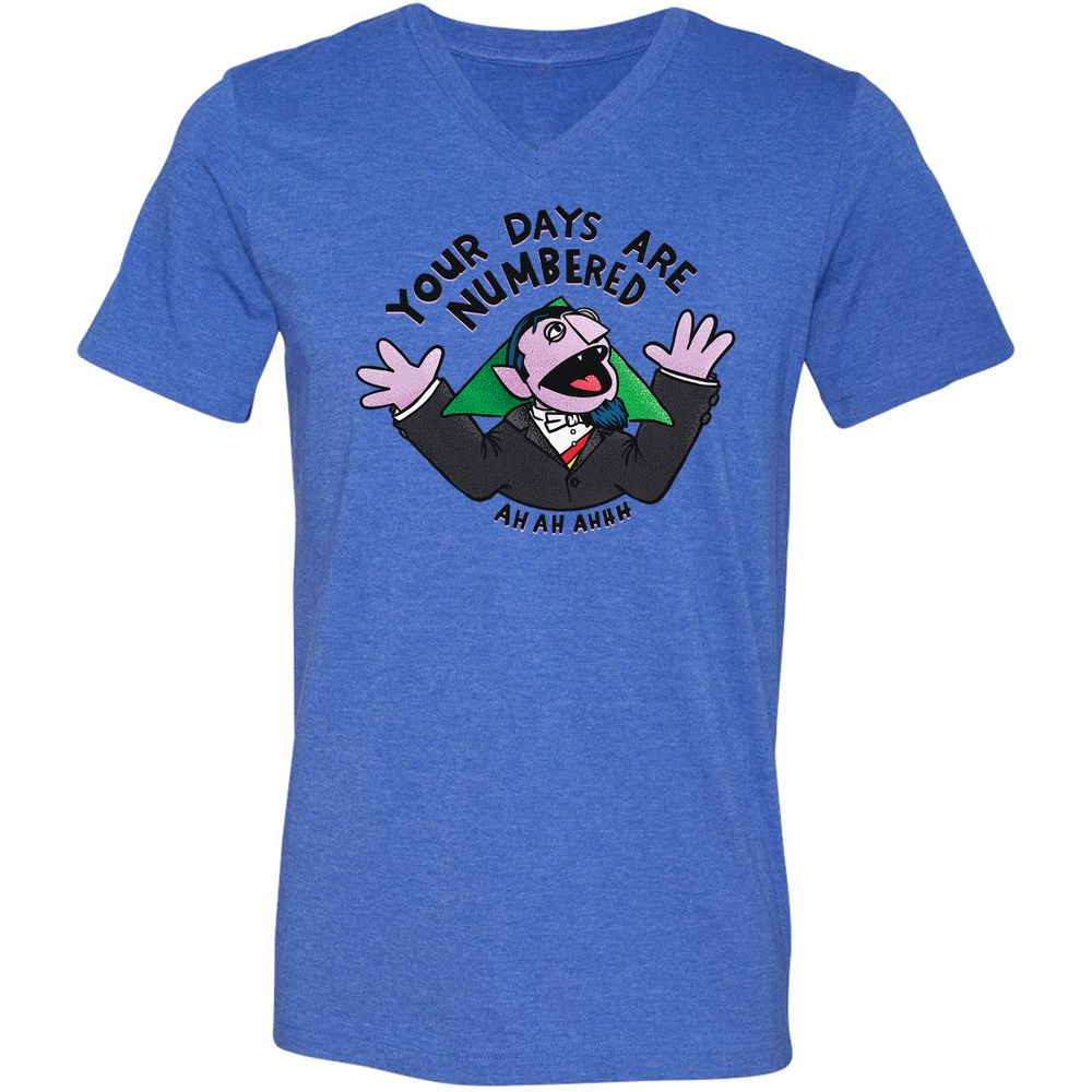 Unisex V-Neck T-Shirt - GC3J2AXV - Heather True Royal - 14