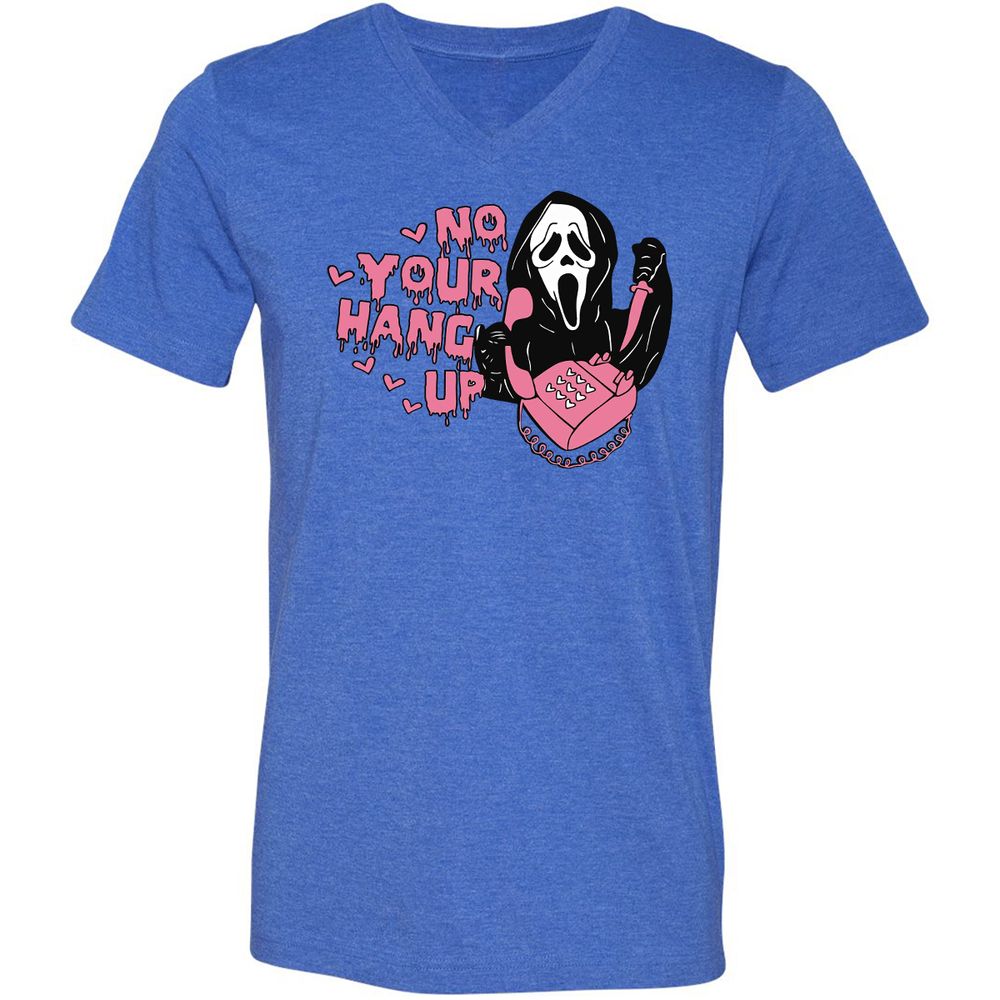 Unisex V-Neck T-Shirt - J9M7CK15 - Heather True Royal - 14