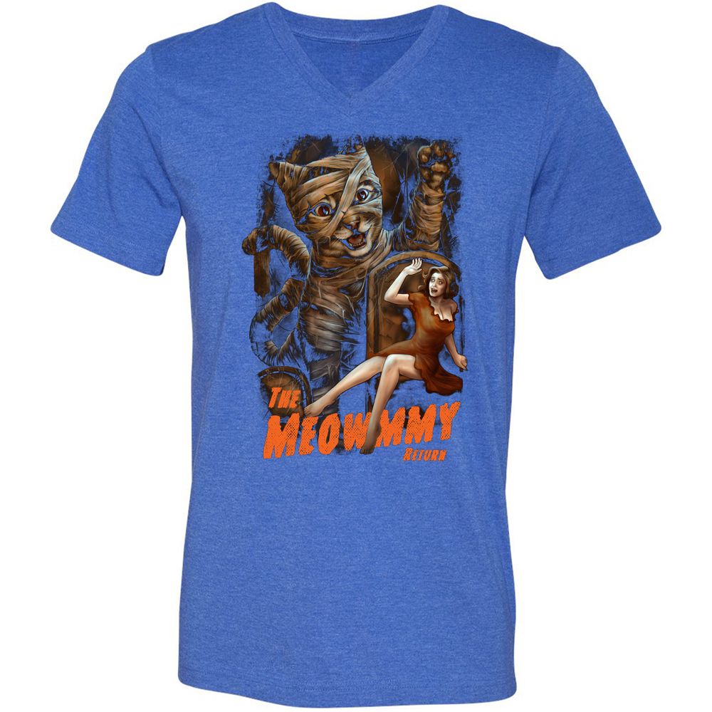 Unisex V-Neck T-Shirt - V48WZW86 - Heather True Royal - 14