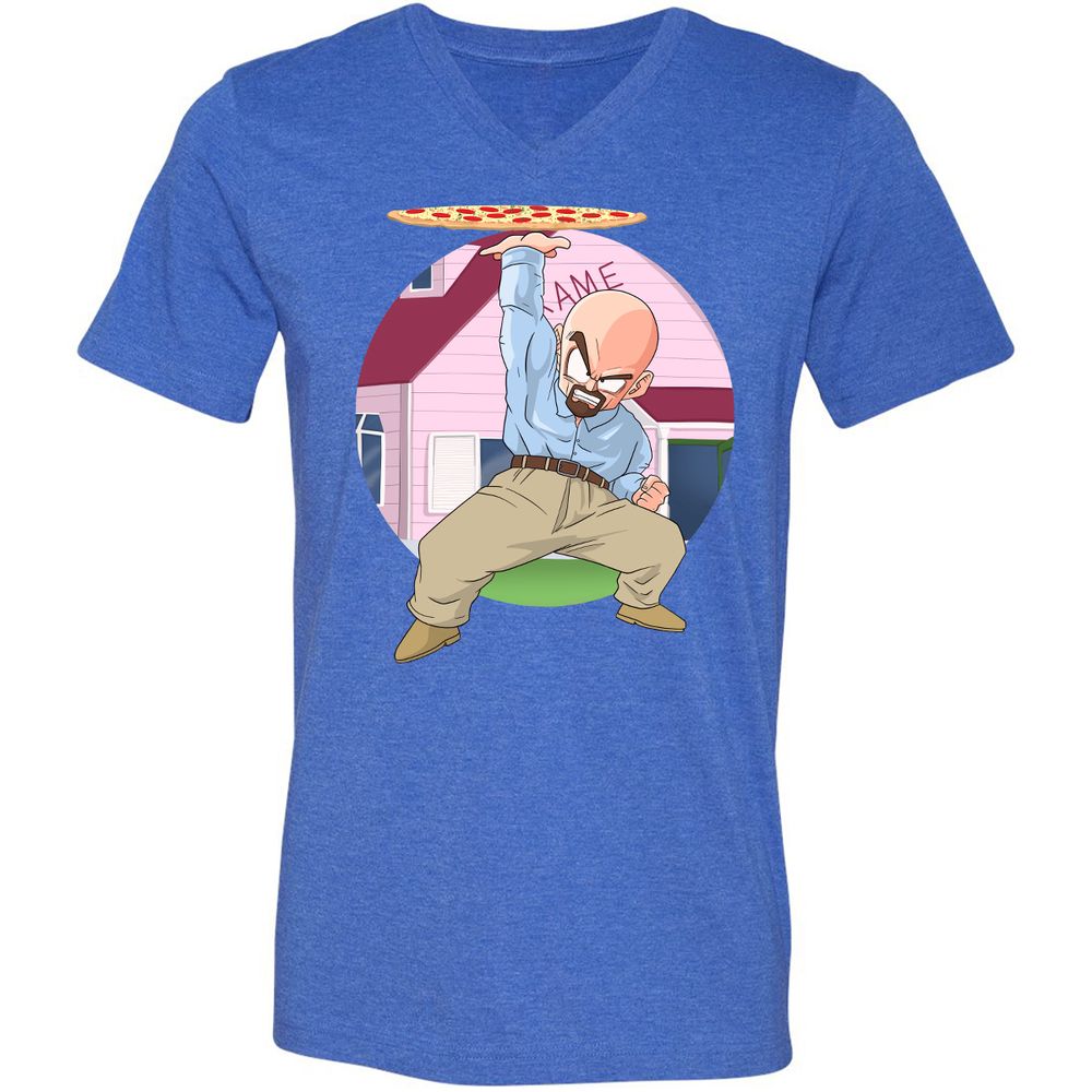 Unisex V-Neck T-Shirt - Z32ADK3X - Heather True Royal - 14