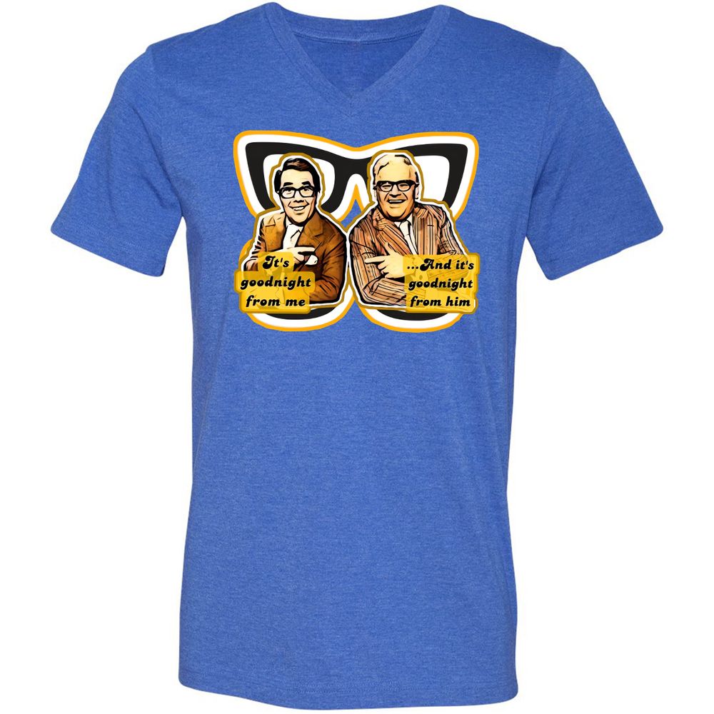 Unisex V-Neck T-Shirt - RTQX299C - Heather True Royal - 14