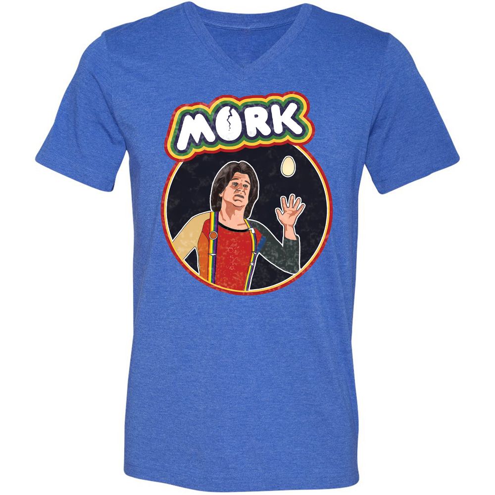 Unisex V-Neck T-Shirt - LWM9SJV7 - Heather True Royal - 14