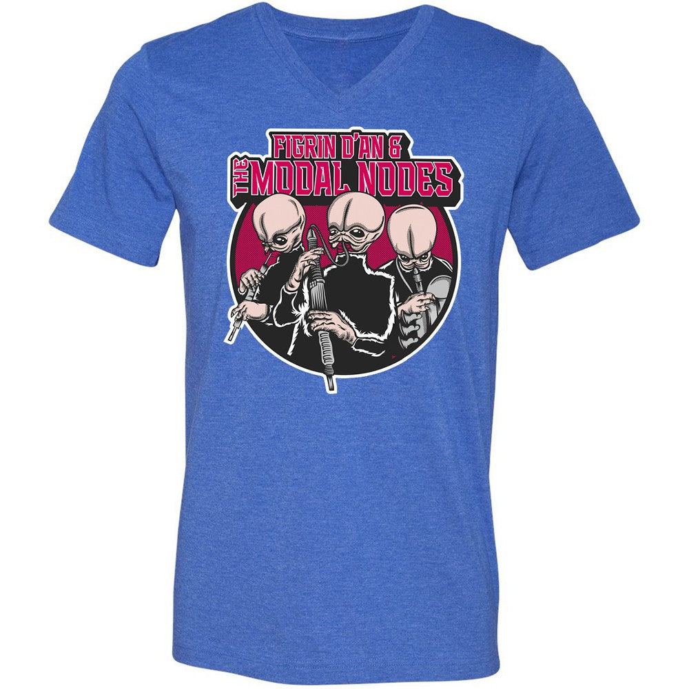 Unisex V-Neck T-Shirt - XPL6E74G - Heather True Royal - 14