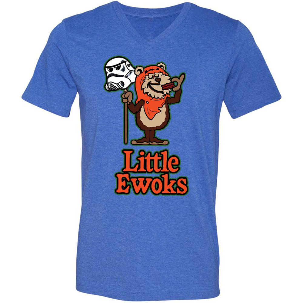 Unisex V-Neck T-Shirt - U4CDFAC2 - Heather True Royal - 14