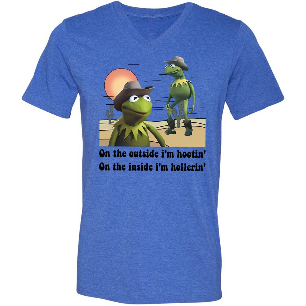 Unisex V-Neck T-Shirt - T7MH351G - Heather True Royal - 14