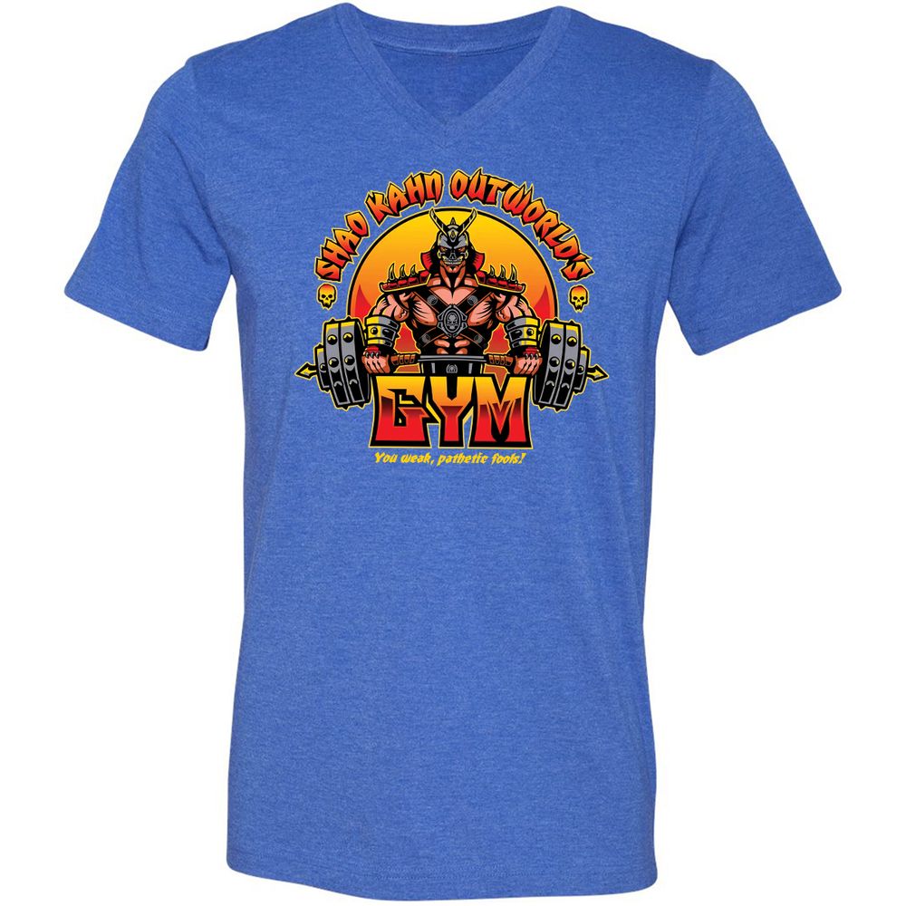 Unisex V-Neck T-Shirt - SYLBZ6LC - Heather True Royal - 14