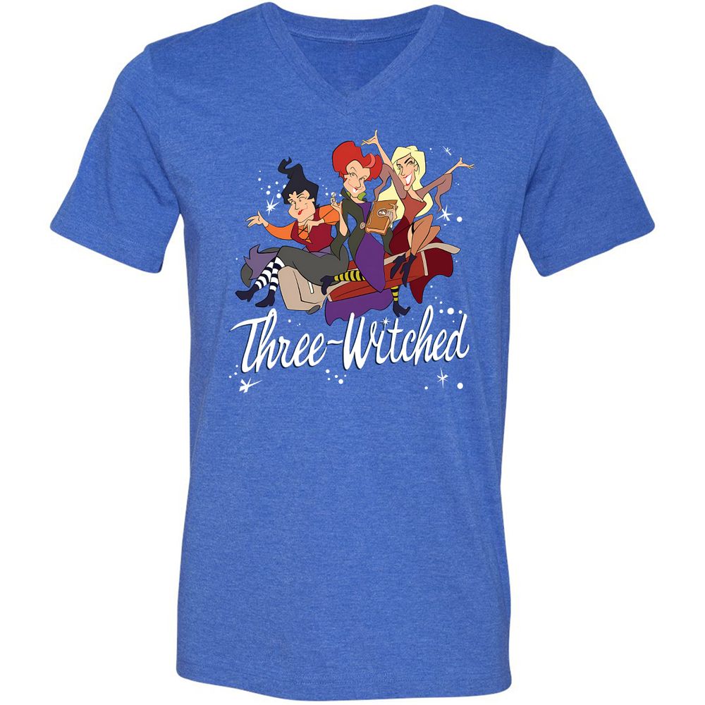Unisex V-Neck T-Shirt - VXQ6CNFP - Heather True Royal - 14