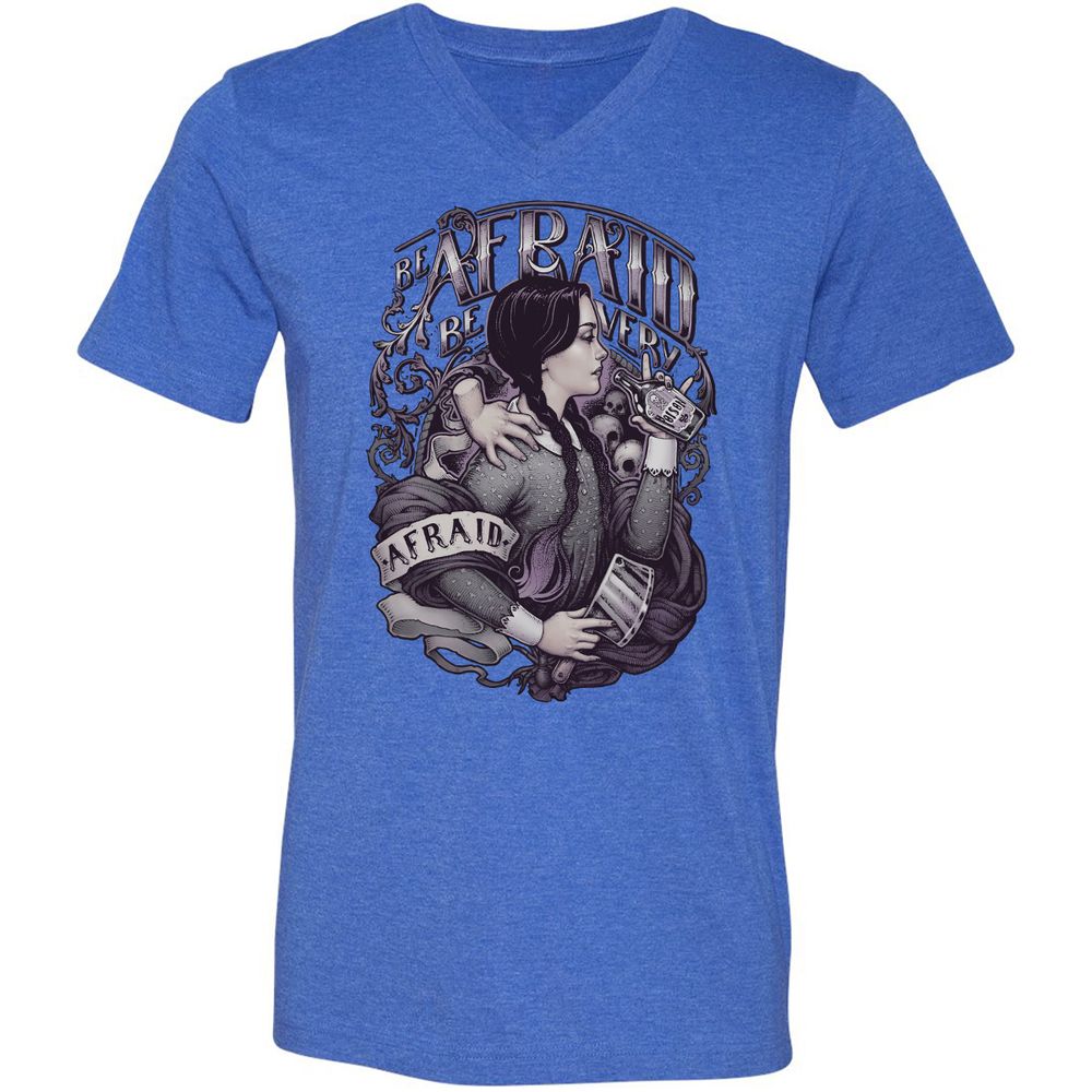 Unisex V-Neck T-Shirt - VRJHR8QH - Heather True Royal - 14